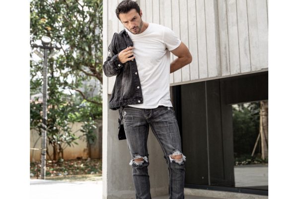 Celana Jeans Pria Weird Jeans Destroyed Denim Grey: Gaya Kasual Unik